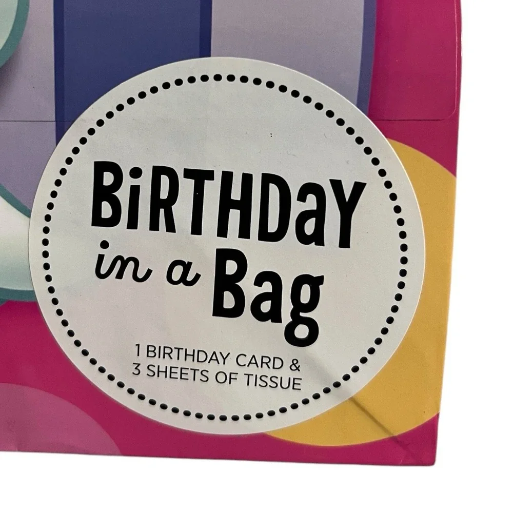 Disney‎ Hallmark Expressions Pink Minnie Mouse Birthday Gift Bag Set Kids Party